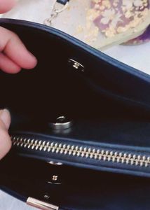 Black Croc Embossed Crossbody Bag