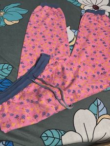 Pink Floral Print Lounge Pants