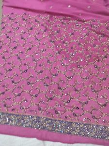 Beautiful Pink Work Saree
