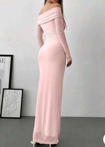Elegant Pink Maxi Dress