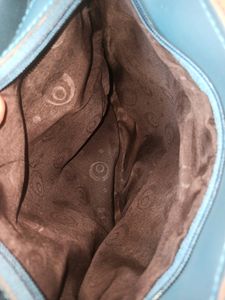 Teal Blue Handheld Sling Bag