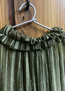 Striped Olive Green Top