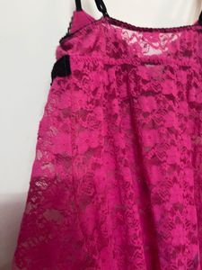 Pink Lace Cami Slip