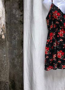 9210Floral Print Mini Dress