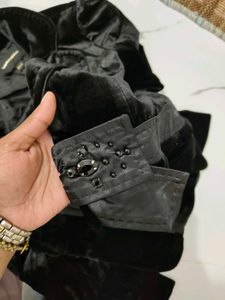 Embellished Velvet blazer jacket