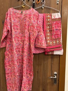 Pink And White Kurta Sets