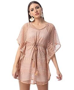Nude Crochet Bikini Coverup/Dress