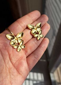 Golden Butterfly Earrings.