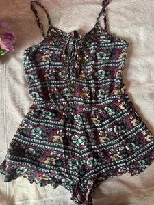 Floral Print Romper