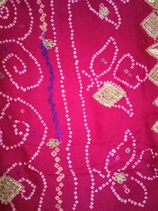 Pure Chanderi Silk Bandhej Saree