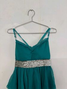 Peppy Cute Cyan Dress