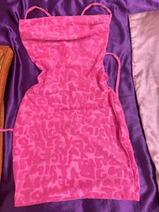 Urbanic Bright Pink Bodycon Dress