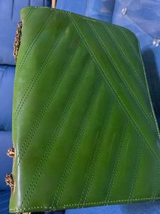 Green Quilted Crossbody Bag