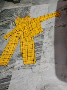 Yellow Plaid Co-ord Set
