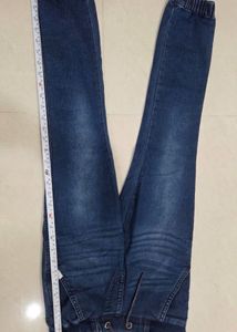 Y&amp;F Girls Denim cuffed Jeans with drawstring