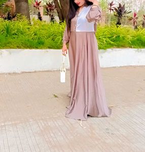 Unique Two-Tone Maxi Dress