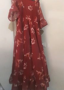 Upto 40 Chest Size Rust Maroon Colour Gown Length Is 54