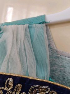 Sea Green Girls Net Frock