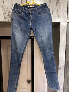 Mid Waist - Slim Fit - Dark Blue Jeans