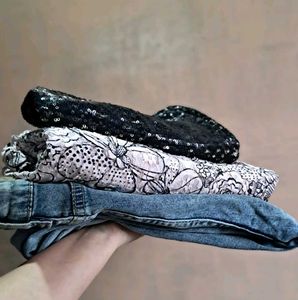 Combo Skinny Jeans, Tops And Blazer