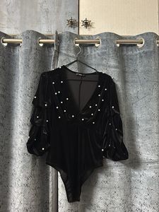 Black Velvet Bodysuit