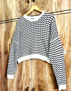 Patterned Knit Sweater size-44