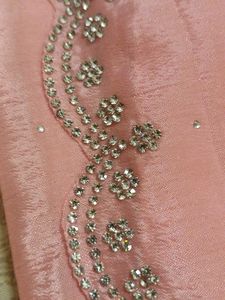 Peach Saree