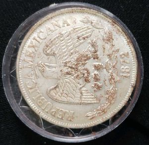 1872 Mexican 8 Reales Silver Coin Replica.