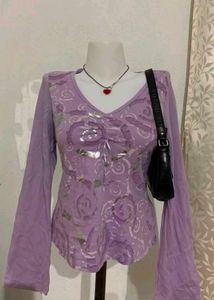 Purple Floral Top