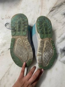 Grey Blue Colour Sports Shoes Good Condition