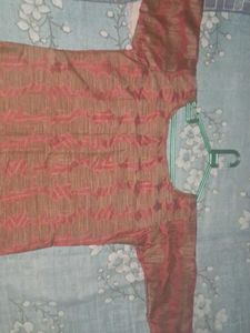 Red &amp; Gold Paisley Print Top