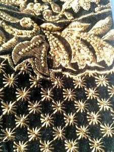 Embroidered Velvet Blouse