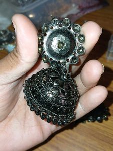 Light Weight Oxidised Jhumka
