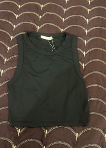 ZARA Seamless Grey Crop Tank Top - Size S