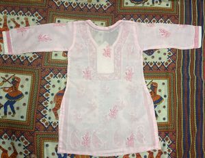 Light Pink Chikankari Cotton Suit Soft Set Elegant