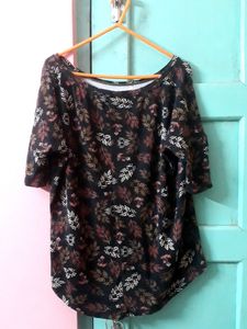 Stretchable Printed Baggy Top