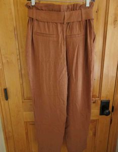 H&amp;M Women Paper Bag Pant &#39;Belted Stretch Waist