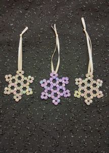 Beaded Star Ornaments - Set of 8