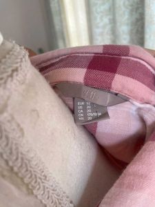 Pink Flannel Plaid Oversized Shirt