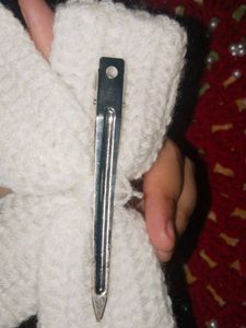 Crochet Back Clip with White Bow