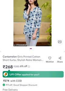Floral Print Tunic Top Size:-s