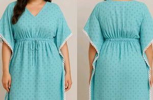Floral Print Kaftan Dress