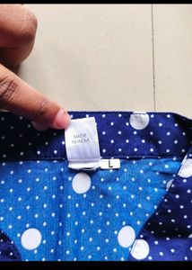 Beautiful Navy Blue 💙 And Whith Dotes🤍😻