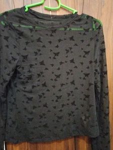 Butterfly sheer Top Full sleeve