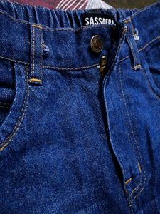 Women Mom Jeans Blue Stylish Western