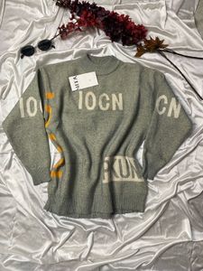 Grey Graphic Print Sweater