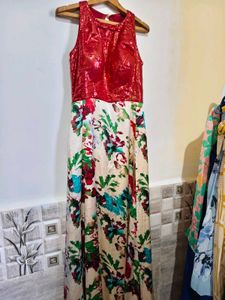 Floral Sequin Maxi Dress 32 to 34 inches