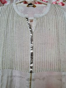 Silk Off White Kurta