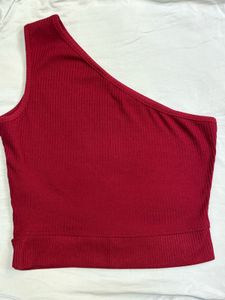 One shoulder cut-out crop top❤️‍🔥