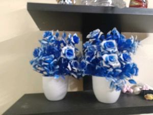 Blue Rose Artificial Plant
